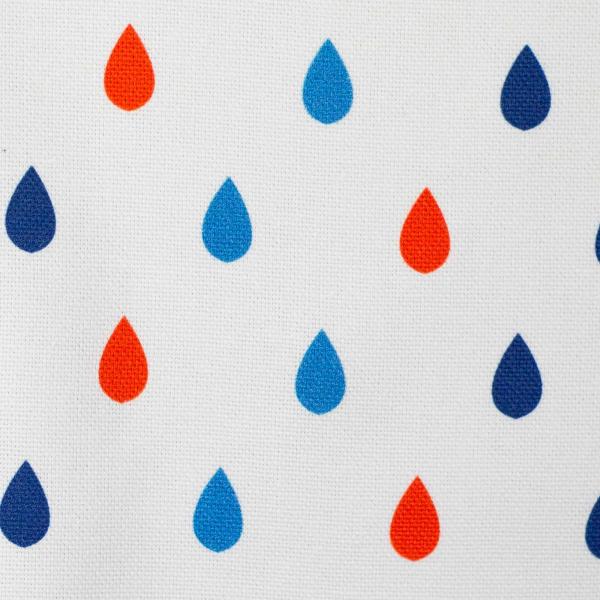 Canvas Heiner, weiß, orange blaue Tropfen